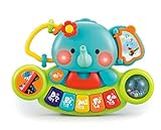 HOLA Baby Piano Toys 12-18 Months, Elephant Music Keyboard Baby Toys 6 to 12 Months Old Infant Boys Girls Development, Light Up Musical Instruments Toys Gift for Kids Toddler 1 2 3 Years Old