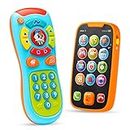 JOYIN My Learning Remote and Phone Bundle with Music, Fun, Smartphone Toys for Baby, Infants, Kids, Boys or Girls Birthday Gifts, Holiday Stocking Stuffers Present
