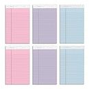 TOPS Prism Plus 100% Recycled Legal Pad, 5 x 8 Inches, Perforated, Assorted Colors: Pink, Orchid, Blue, Narrow Rule, 50 Sheets per Pad, 6 Pads per Pack (63016)
