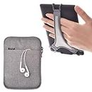 TFY E-reader Protective Pouch Bag with Zip Closure, plus Bonus Hand Strap Holder for 6 inch e-readers（Grey）- Kindle HD 6 inch / Kindle Paperwhite / Kindle Voyage / Kindle Oasis / NOOK GlowLight Plus