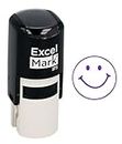 Smiley FACE - ExcelMark Self-Inking Round Teacher Stamp - Purple Ink