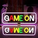 PILOYINDE Game On Insegna al neon Sala giochi LED Insegna LED personalizzata alimentata tramite USB per camera da letto Sala giochi Decorazione Internet Cafe