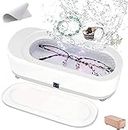 Ultrasonic Cleaner - Portable Professional Ultrasonic Cleaner with 1 Cleaning Cloth Used for Jewelry, Rings, Retainers, Glasses, Watches, Silverware, ect