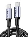 UGREEN USB-C to USB-C Cable, USB Type C 100W Power Delivery PD Charging Cord for iPhone 15 Pro Max, MacBook Pro, Huawei Matebook, iPad Pro 2022, Chromebook, Pixel, Samsung S24 S23, Switch (Grey, 2M)