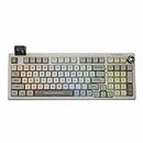 EPOMAKER RT100 97 Keys Gasket BT5.0/2.4G/USB-C Mechanical Keyboard with Customizable Display Screen, Knob, Hot Swappable Socket, 5000mAh Battery for Win/Mac(RT100 Retro, Wisteria Linear Switch)