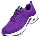 ziitop Women's Outdoor Sports Shoes Casual Mesh Air Cushion Sneakers Breathable Running Shoes Purple