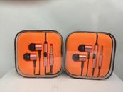 Headphones estilo Xiaomi Piston 1 auriculares, gold, earphones aluminum naranja