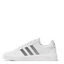 adidas Grnd CrtBs2.0 Womens Trainers White/Silver Metallic/White 7.5 (41.3)