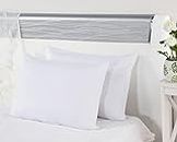 Amazon Brand - Solimo Microfibre & Polyester 2-Piece Bed Pillow Set - 16 x 24 Inch, White