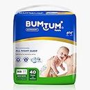 Bumtum Baby Diaper Pants, New Born, 40 Count, Double Layer Leakage Protection Infused With Aloe Vera, Cottony Soft High Absorb Technology