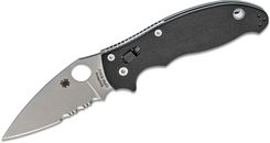 Spyderco Manix 2 Folding Knife 3-3/8" Combo S30V Blade, G10 Handles W/ Clip