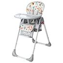 3-in-1 Baby High Chair, LIVINGbasics Foldable Dining Booster Seat with Storage Basket, 6-Position Adjustable Seat Height, 3-Position Adjustable Food Tray