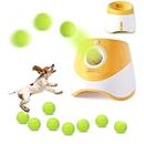 jovani Interactive Dog Automatic Ball Launcher Fetching Toys for Dogs, Indoor/Outdoor Small Dog Ball Launcher with Free 9 PCS Balls, Work 4~5 Hours on Full Charge Three-Speed Control Interactive Dog