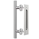 HomeDeco Hardware Garden Gate Shed Pull Door Handle Barn Wooden Door Hardware Kit stainless steel A Bend Style Stainless Steel