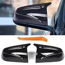 Qlhshop Car Side Mirror Covers Caps Replacement Tuning Parts for 2017-2023 Tesla Model 3 Cool Automotive Exterior Accessories, Glossy Black - 1 Pair