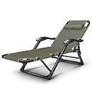 YMURAL Sun lounger Tanning Bed Recliner - Portable Flat Lay Decking Chair - Steel Frame Strong Weatherproof Sprung