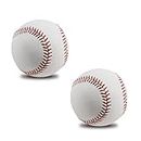 SPDTECH 2 Blank Baseballs Softball Standard Official Size 9 inch Suitable for Youth League Practice Training Machine Pitching for Signature Adapt to Bat Play