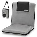 Besunbar Meditation Floor Chair with Back Support for Adults - Japanese Foldable Floor Chair for Seating, Yoga & Gaming, Grey