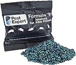 Pest Expert Formula 'B+' Advanced Rat Poison Grain Bait 1kg (10 x 100g) - Fast Acting Rodent Killer, Single Feed Max Strength Rat Poisoning, Brodifacoum