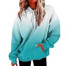 LFEOOST Womens Hoodie Sweatshirts Trendy 2022 Tie Dye Casual Long Sleeve Tunic Tops Loose Fit Pullover Blouses with Pockets