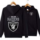 Oakland Raiders Full Zip Hoodies Sweatshirts Hooded Men's Casual Jacket Coat Top