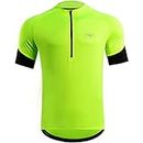 Dooy Men's Cycling Bike Jersey, Short Sleeve MTB Shirts with 3 Rear Pockets-Breathable,Smooth Zipper Biking Shirt