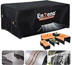 Enzeno Cube Garden Furniture Covers Waterproof with Air Vent, 200X200cm, Oxford Fabric Outdoor Patio Table Covers, Garden Square Chair and Table Rattan Sofa Cover for outside…