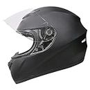 Zorax Matt Black L (59-60cm) Full Face Motorcycle Motorbike Helmet ECE 2206 Approved