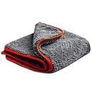Towelogy® Panno auto in microfibra 1200 g/m² ad alta densità doppio potere auto dettagli asciugamani 40 x 40 cm (grigio, confezione da 1)