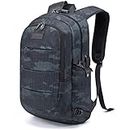 Tzowla Business Laptop Backpack Water Resistant Anti-Theft College Backpack with USB Charging Port and Lock 17.3 Inch Computer Backpacks for Women Men, Casual Hiking Travel Daypack - Navy Blue Camo
