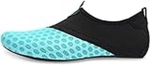 DROZIP Aqua Socks for Beach Swimming Pool, Quick-Dry Slip On Aqua Yoga Beach Surf Swim Socks Soft Beach Shoes Troop Shoes Sneakers (35/36, Sky Blue)