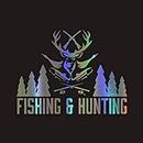 CSCH Car Stickers 15 * 20cm Fun Fishing and Hunting car Bumper Stickers and Decals car Shape Decorative Door Body Window Vinyl Stickers Car Decal Stickers