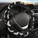 Bats Car Steering Wheel Cover for Men Black Universal 15 Inch Steering Wheel Covers Anti Slip