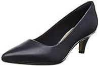 Clarks Linvale Jerica, Zapatos de Tacón para Mujer Azul Navy Leather, 39 EU