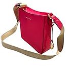 Michael Kors Small Leather Crossbody Bag, Electric Pink