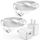 iPhone Charger,2Pack 6FT USB Wall Charger【MFi Certified】USB iPhone Charger Cube Travel Plug Block with 6Foot Fast Charging Lightning Cable Cord for iPhone 14 13 12 11 Pro Max XS XR X 8 7 SE2022 iPad