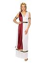 Womens White & Red Greek Goddess Costume Set (Small) - Luxurious Design, Perfect for Themed Parties, Dress Up Events, World Book Day, Cosplay, & More