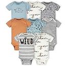 Gerber Unisex Kids 8-pack Short Sleeve Onesies Bodysuits Baby And Toddler T-Shirt Set, Jungle Blue, 3-6 Months US
