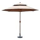 LiuGUyA Portable parasols Outdoor Patio Garden Market Table Umbrella, Portable Sun Shade Umbrellas for Poolside, Deck, Backyard, Pool, Beach, 2.7M Round