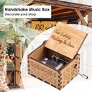 Caja de música elegante de madera manual de graduación caja de música para amigos niños niños niñas