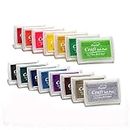 DECORA Stamp Ink Pads Water-soluble for Kids Craft DIY Scrapbooking, Finger Printing and Card Making 15 Colors