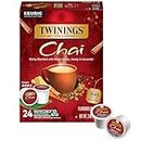 Twinings Chai Flavoured Black Tea K-Cup Pods for Keurig, Naturally Sweet and Savoury Spice Flavours, Caffeinated, 24 Count (Pack of 1), Enjoy Hot or Iced