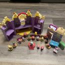 Peppa Pig and Friends estuche de transporte casa de juegos conjunto de muebles lote de 27 piezas