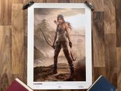 Póster litográfico firmado y numerado de Tomb Raider Lara Croft ""Summit"" Brian Horton