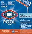 Clorox® Pool&Spa™ Shock XTRABLUE®2, Kills Bacteria & Algae in Swimming Pools, Swim-Ready in 15 Minutes, (6-Pack)