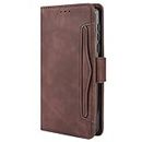 HualuBro Motorola Moto G54 Case, Magnetic Full Body Protection Shockproof Flip Leather Wallet Case Cover with Card Holder for Motorola Moto G54 5G Phone Case (Brown)