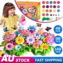 Flower Garden Building Toys Children Build Bouquet Sets Inserted Hedgehog Toys