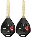 KeylessOption Key Fob Keyless Entry Remote Control Replacement for Toyota Camry HYQ12BBY (Pack of 2)