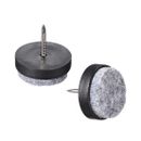 Nail On Furniture Felt Pads Glide Chair Table Leg Protector 24mm Dia Black