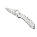 Spyderco Delica 4 Pocket Folding Knife 2.88 in VG-10 Partially Serrated Blade Steel Handle C11PS